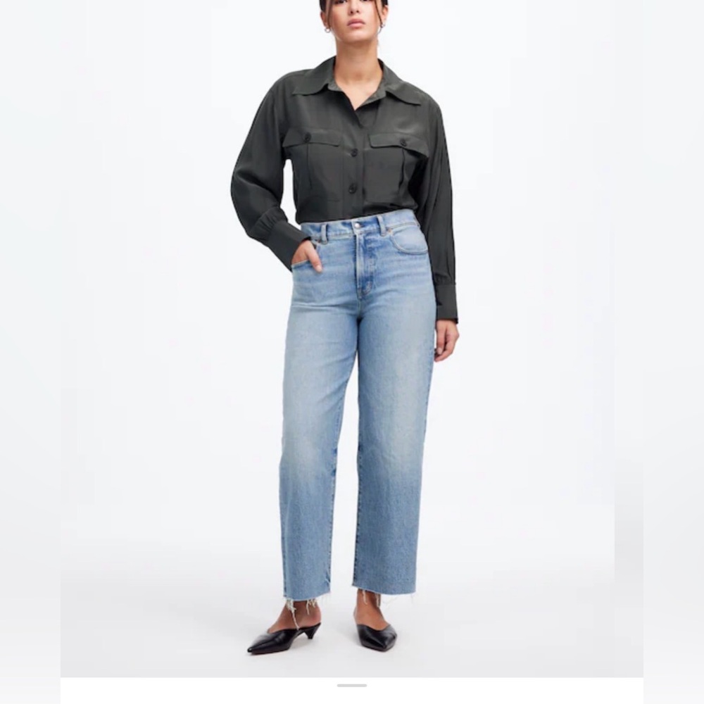 Madewell The Perfect vintage wide leg crop  Denim Jeans